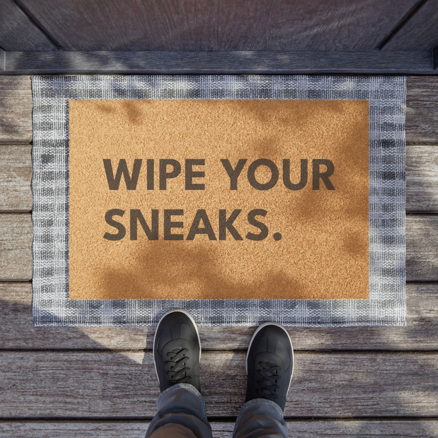 Wipe Your Sneaks Doormat, Humorous Welcome Mat, Home Decor, Outdoor Entry Rug, Housewarming Gift, Entryway Accessories